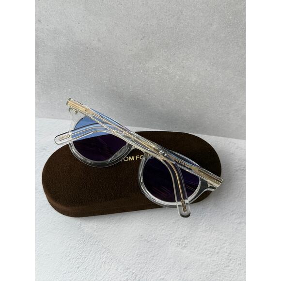 NEW Tom Ford FT1123-D Sunglasses in Clear Blue Lens $490 main image 7